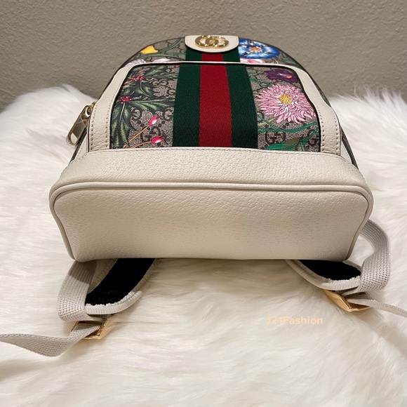 NEW Authentic Gucci Ophidia GG Flora Small Backpack - Picture 8 of 15